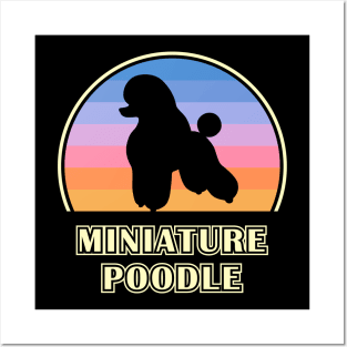 Miniature Poodle Vintage Sunset Dog Posters and Art